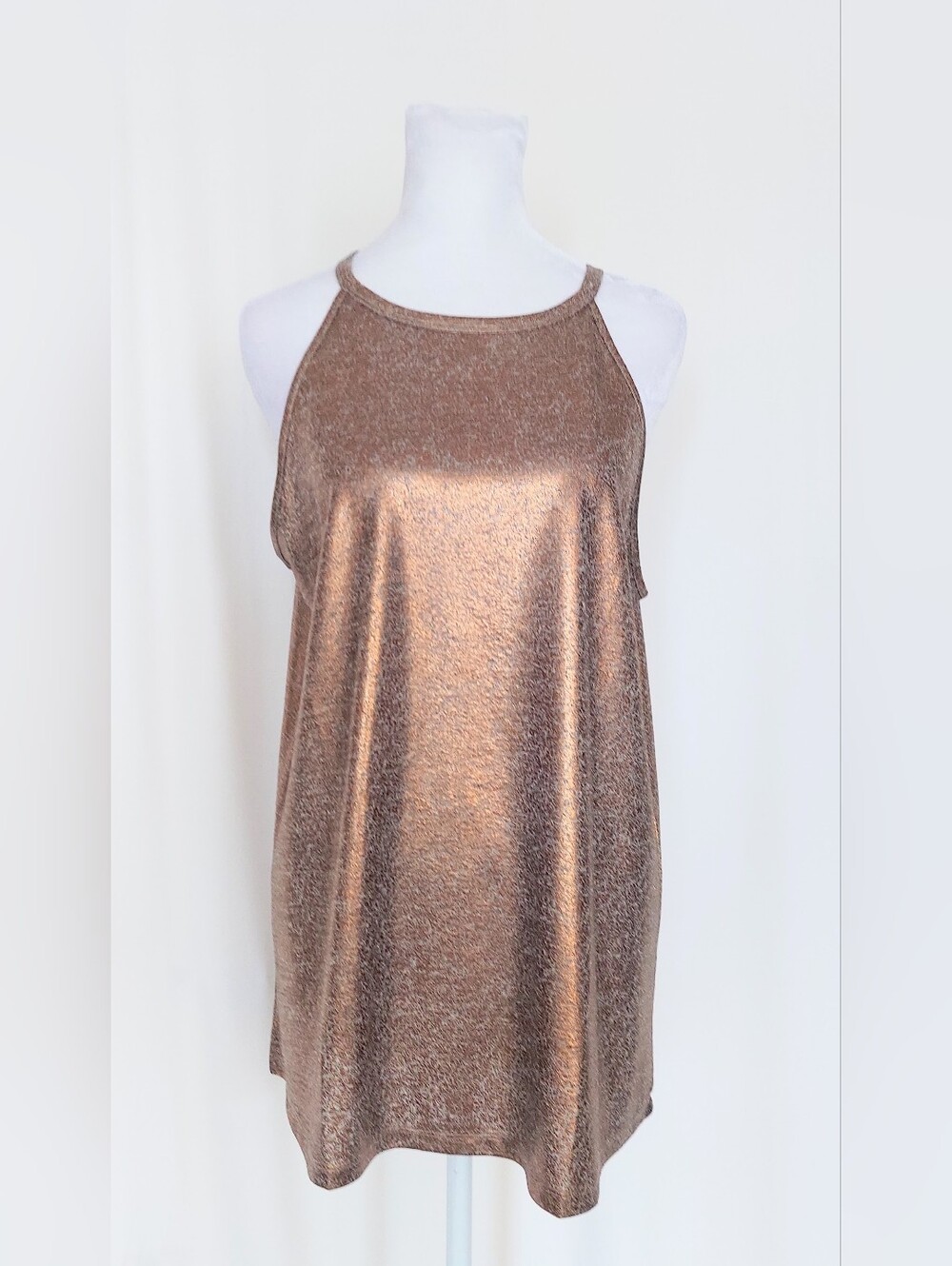 Dantelle Sleeveless Copper Foil Swing Top Size Large